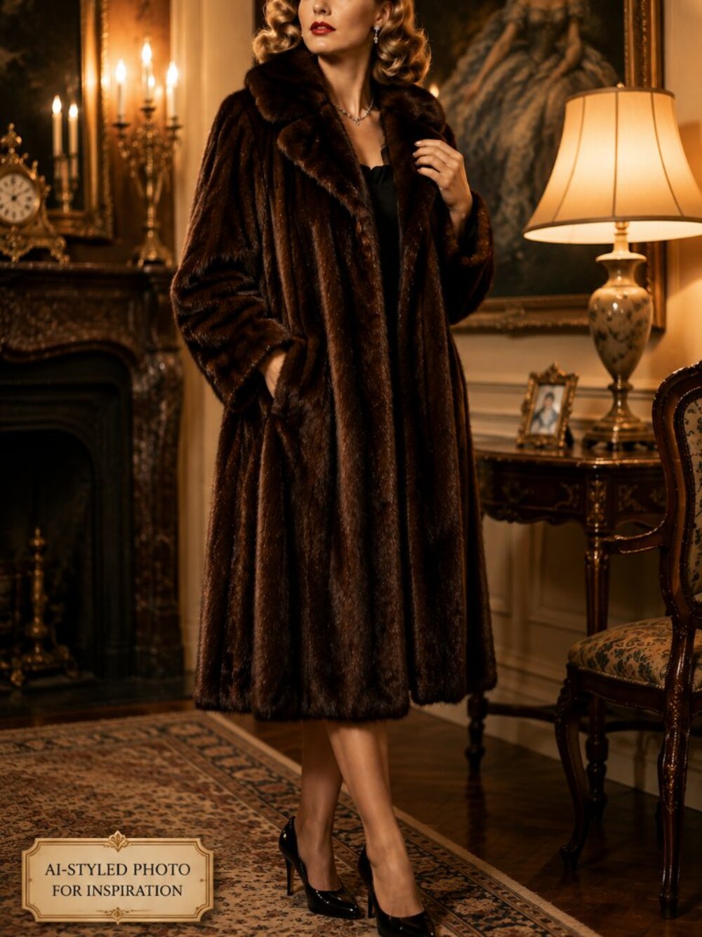 1940s American Fur Co Salt Lake City Long Fur Coat | Repair Project as is